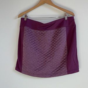 Smartwool womens Diamond Peak quilted skirt wine maroon wool stretch